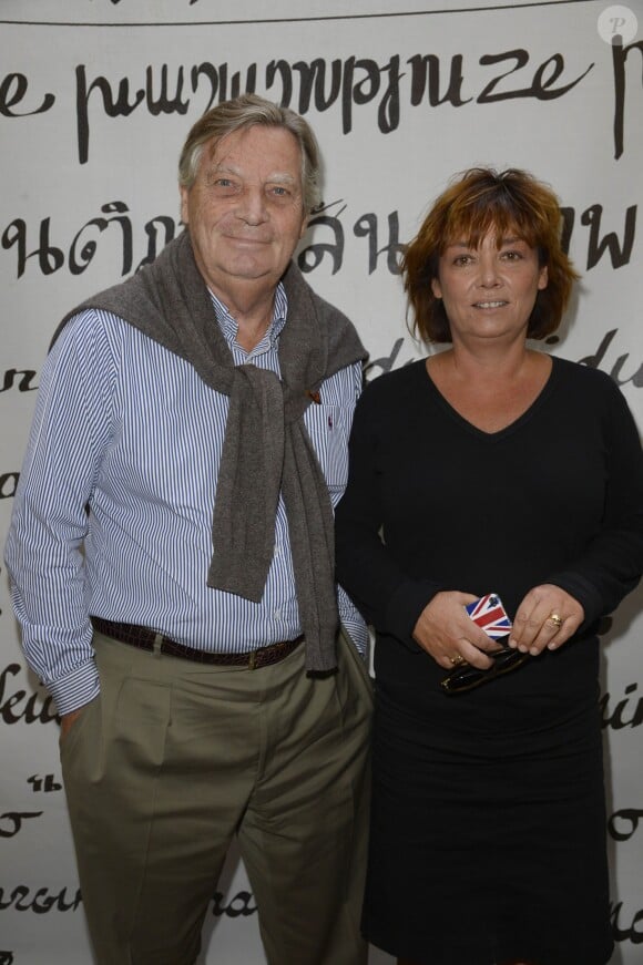 Patrice Duhamel et sa femme - Soirée du nouvel an juif chez Marek Halter à Paris le 8 septembre 2013.