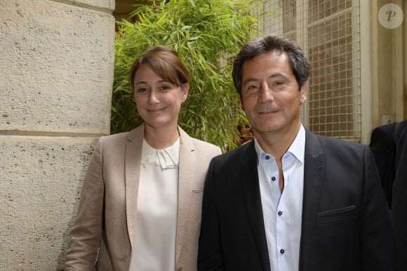 Daniela Lumbroso et son mari Eric Ghebali - Soirée du nouvel an juif chez Marek Halter à Paris le 8 septembre 2013.