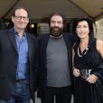 Claude Czechowski, Marek Halter et Ruth Elkrief - Soirée du nouvel an juif chez Marek Halter à Paris le 8 septembre 2013.