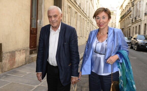Philippe Solers et sa femme Julia Kristeva - Soirée du nouvel an juif chez Marek Halter à Paris le 8 septembre 2013.