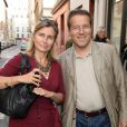 Martin Hirsch et sa compagne - Soirée du nouvel an juif chez Marek Halter à Paris le 8 septembre 2013.