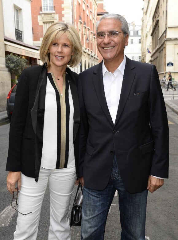 Laurence Piquet et son compagnon Norbert Balit - Soirée du nouvel an juif chez Marek Halter à Paris le 8 septembre 2013.