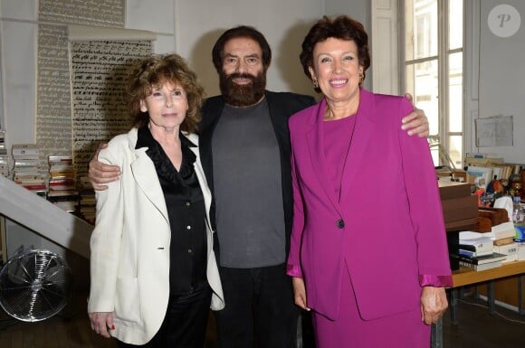 Clara Halter, Marek Halter et Roselyne Bachelot - Soirée du nouvel an juif chez Marek Halter à Paris le 8 septembre 2013.