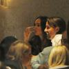 Tamara Ecclestone et son mari Jay Rutland lors d'un dîner au restaurant avec son père Bernie Ecclestone et la femme de celui-ci, Fabiana Flossi, à Londres, le 9 septembre 2013