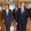 Le prince Harry et le prince William lors de la journée de charité organisée par BGC Partners à Londres le 11 septembre 2013 en mémoire des attentats du 11 septembre 2001