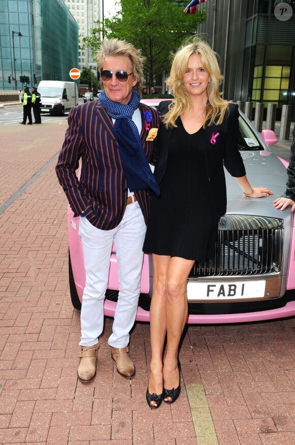 Rod Stewart et Penny Lancaster lors de la journée de charité organisée par BGC Partners à Londres le 11 septembre 2013 en mémoire des attentats du 11 septembre 2001