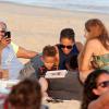 Alicia Keys, son mari Swizz Beatz, sa mère Terria Joseph, et son fils Egypt à Rio de Janeiro au Brésil le 9 septembre 2013.