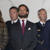 Le prince Carl Philip de Suède lors de l'inauguration de l'exposition "40 ans sur le trône, 40 ans au service de la Suède" dans le cadre du jubilé des 40 ans de règne du roi Carl XVI Gustaf à Stockholm, le 13 septembre 2013