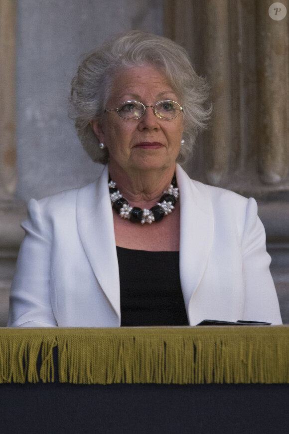 La princesse Christina de Suède, soeur du roi, lors de l'inauguration de l'exposition "40 ans sur le trône, 40 ans au service de la Suède" dans le cadre du jubilé des 40 ans de règne du roi Carl XVI Gustaf à Stockholm, le 13 septembre 2013