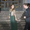 La princesse Madeleine de Suède enceinte, et son mari Chris O'Neill lors du concert de la diète royale (le parlement suédois) dans le cadre du jubilé des 40 ans de règne du roi Carl XVI Gustaf à Stockholm le 14 septembre 2013