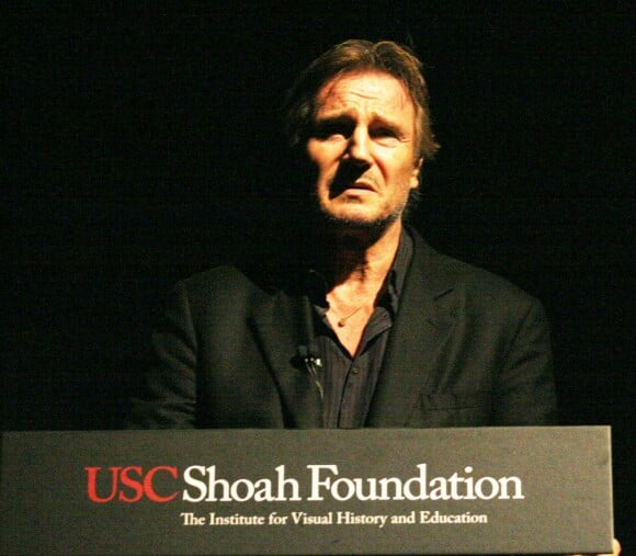 Liam Neeson, ému et marqué, assiste à une projection spéciale pour les 20 ans du film "La Liste de Schindler" à Philadelphie, le 13 septembre 2013.
