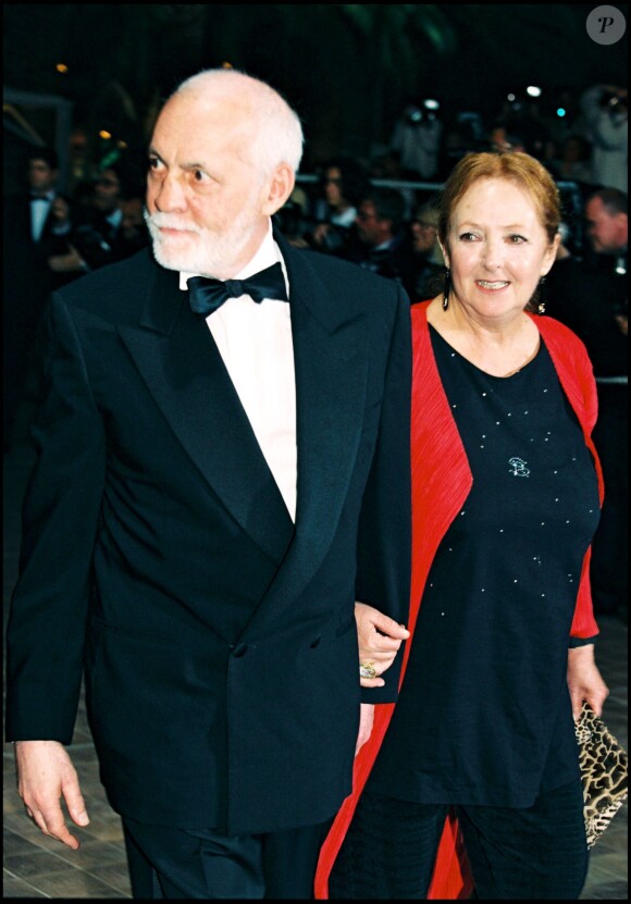 Michel Serrault et sa femme Nita (Juanita) au Festival de Cannes 1997