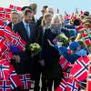 Le prince Haakon et la princesse Mette-Marit de Norvège le 19 septembre 2013 au troisième et dernier jour de leur visite dans le comté méridional de Vest-Agder, dont la princesse est native.