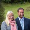 Le prince Haakon et la princesse Mette-Marit de Norvège le 18 septembre 2013 au deuxième jour de leur visite dans le comté méridional de Vest-Agder, dont la princesse est native.