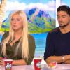 Stéphanie de Secret Story 4 évoque l'escroquerie dont elle a été victime sur le plateau de l'émission "L'Ile des vérités 3 : le mag", sur NRJ12. Septembre 2013. Elle était invité au côté de Julien de Secret Story 7.