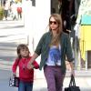 Jessica Alba et sa fille aînée Honor Marie à Los Angeles, le 21 septembre 2013.