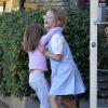Jennifer Garner va acheter une glace avec ses filles Violet et Seraphina à Pacific Palisades, le 24 septembre 2013.