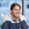 Zlatan Ibrahimovic lors d'une conférence de presse à Stockholm en Suède le 22 juillet 2013