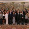 La princesse Letizia d'Espagne recevait le 25 septembre 2013 en audience au palais de la Zarzuela à Madrid les jeunes protagonistes du programme My Europe.