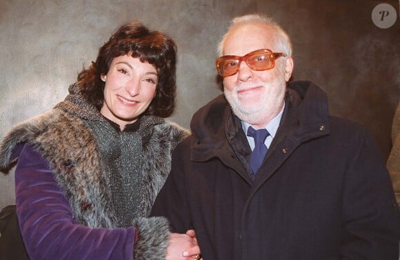 Michel Serrault et sa fille Nathalie lors de l'avant-première du film Le Monde de Marty le 26 janvier 2000