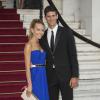 Novak Djokovic et sa fiancée Jelena Ristic à Monaco le 27 juillet 2013.
