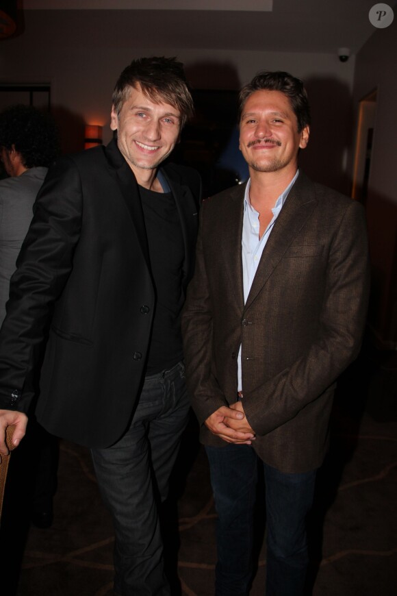 Stanislas Merhar et Matthias Van Khache - Inauguration des Instants lyriques à l'hôtel Le Burgundy à Paris le 25 septembre 2013.