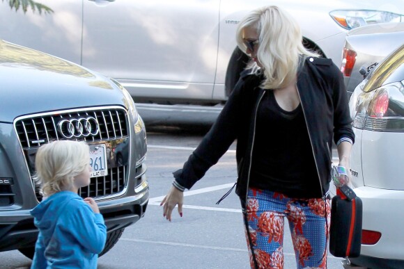 Gwen Stefani avec son fils Zuma à Los Angeles, le 26 septembre 2013.