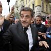 Nicolas Sarkozy rend visite à Christian Estrosi et déjeune avec des parlemantaires et dirigeants à La Petite Maison, Nice, le 27 septembre 2013.