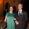 Le prince Carlos de Bourbon-Parme et la princesse Annemarie, enceinte, lors d'une soirée de gala au château de Grazzano Visconti à Piacenza (Plaisance) le 28 septembre 2013
