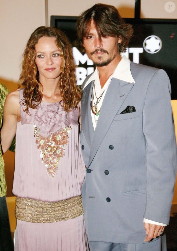 Johnny Depp et Vanessa Paradis à Genève le 5 avril 2006