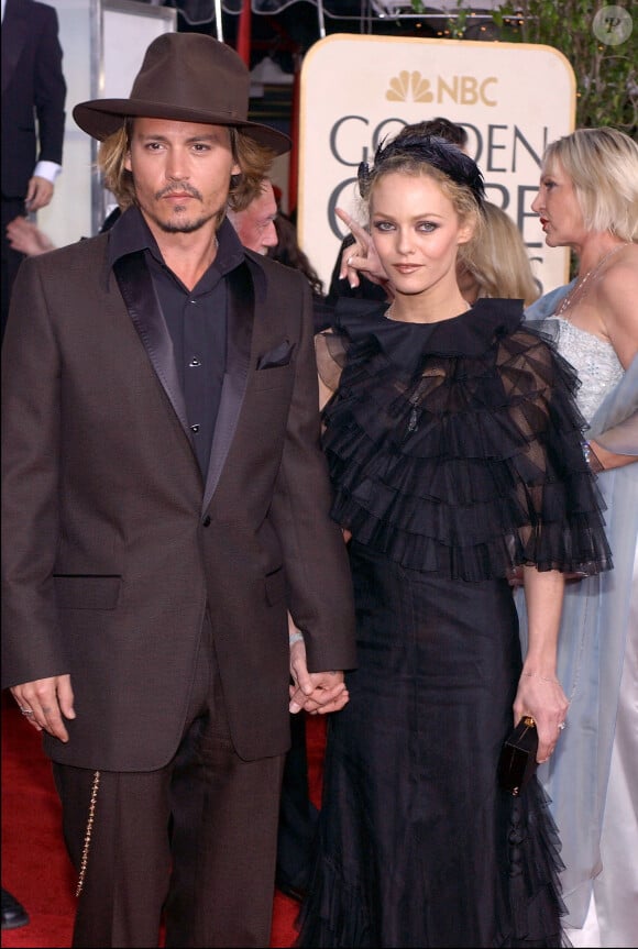 Johnny Depp et Vanessa Paradis le 25 janvier 2004 à Los Angeles