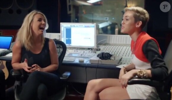 Miley Cyrus et Britney Spears dans le documentaire The Movement, diffusé sur MTV aux Etats-Unis, le 2 octobre 2013.