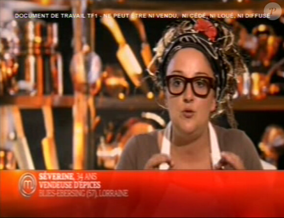 Séverine dans Masterchef 4, émission du 4 octobre 2013 sur TF1.