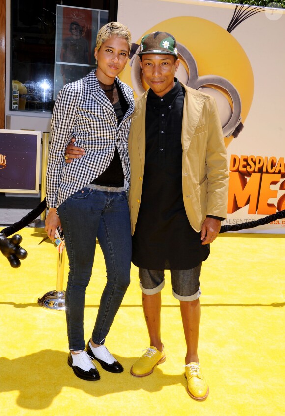 Pharrell Williams et Helen Lasichanh à Los Angeles, le 22 juin 2013.