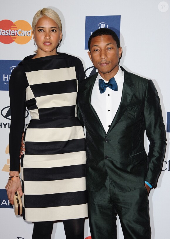 Helen Lasichanh et Pharrell Williams à Los Angeles, le 9 février 2013.