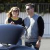LeAnn Rimes et son chéri Eddie Cibrian en plein tournage, le vendredi 4 octobre 2013, à Los Angeles.