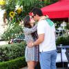 Tammin Sursok (enceinte) et son mari Sean McEwen à Los Angeles, le 30 août 2013.