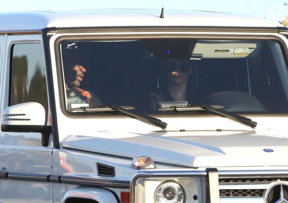 Exclusif - Khloé Kardashian et Lamar Odom se rendent au domicile de Kris Jenner à Calabasas. Le 8 octobre 2013.