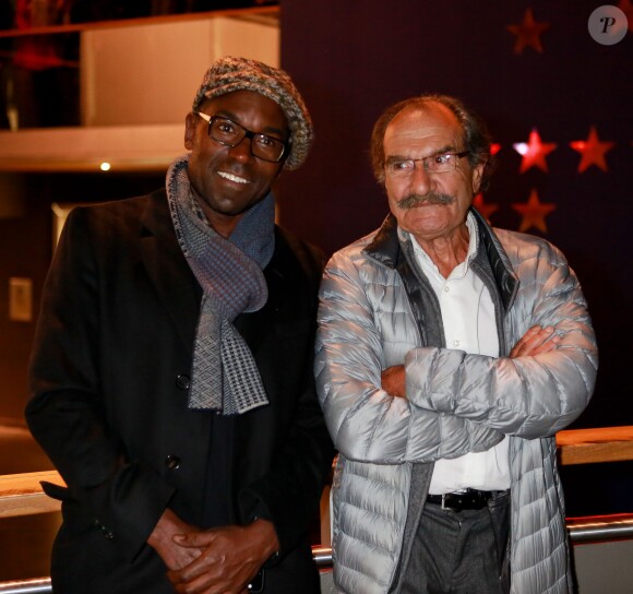 Lucien Jean-Baptiste et Gérard Hernandez à la première du film Fonzy au Kinepolis de Lomme, le 10 octobre 2013.