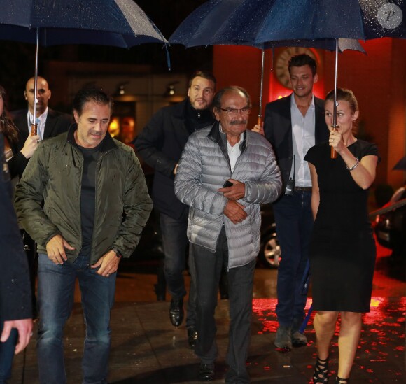 José Garcia et Gérard Hernandez arrivent à la première du film Fonzy au Kinepolis de Lomme, le 10 octobre 2013.
