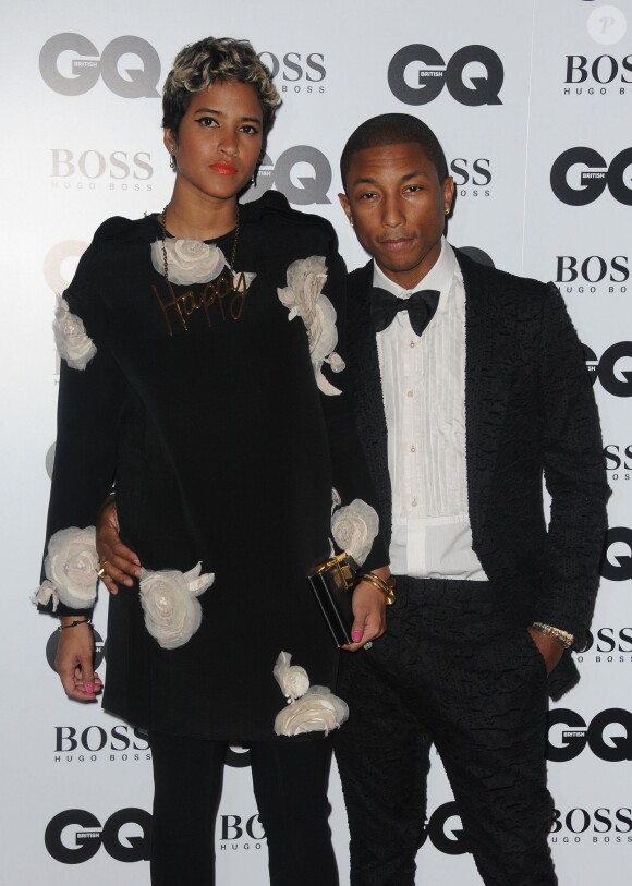 Pharrell Williams et Helen Lasichanh lors des GQ Men of the Year Awards à Londres, le 3 septembre 2013.