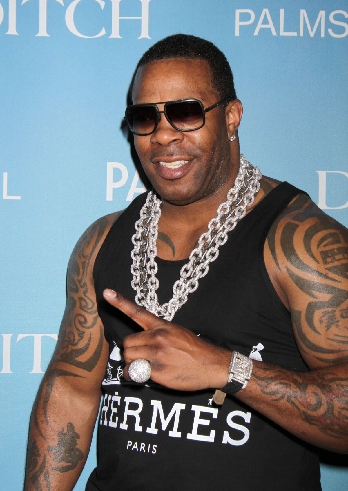 Photo Le rappeur Busta Rhymes pose lors de la soirée 'Ditch Fridays