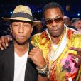 Pharrell Williams et Busta Rhymes à la cérémonie des MTV Video Music Awards au Barclays Center de Brooklyn, New York City, le 25 août 2013.