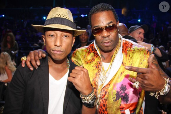 Pharrell Williams et Busta Rhymes à la cérémonie des MTV Video Music Awards au Barclays Center de Brooklyn, New York City, le 25 août 2013.