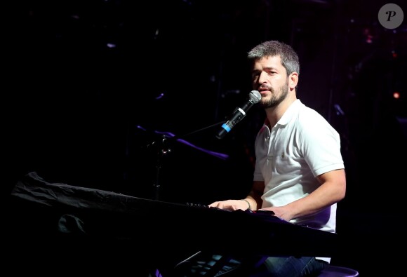 Grégoire à Lyon, le 12 0ctobre 2013, lors de la 7ème édition de "Foot-Concert" au Palais des sports.