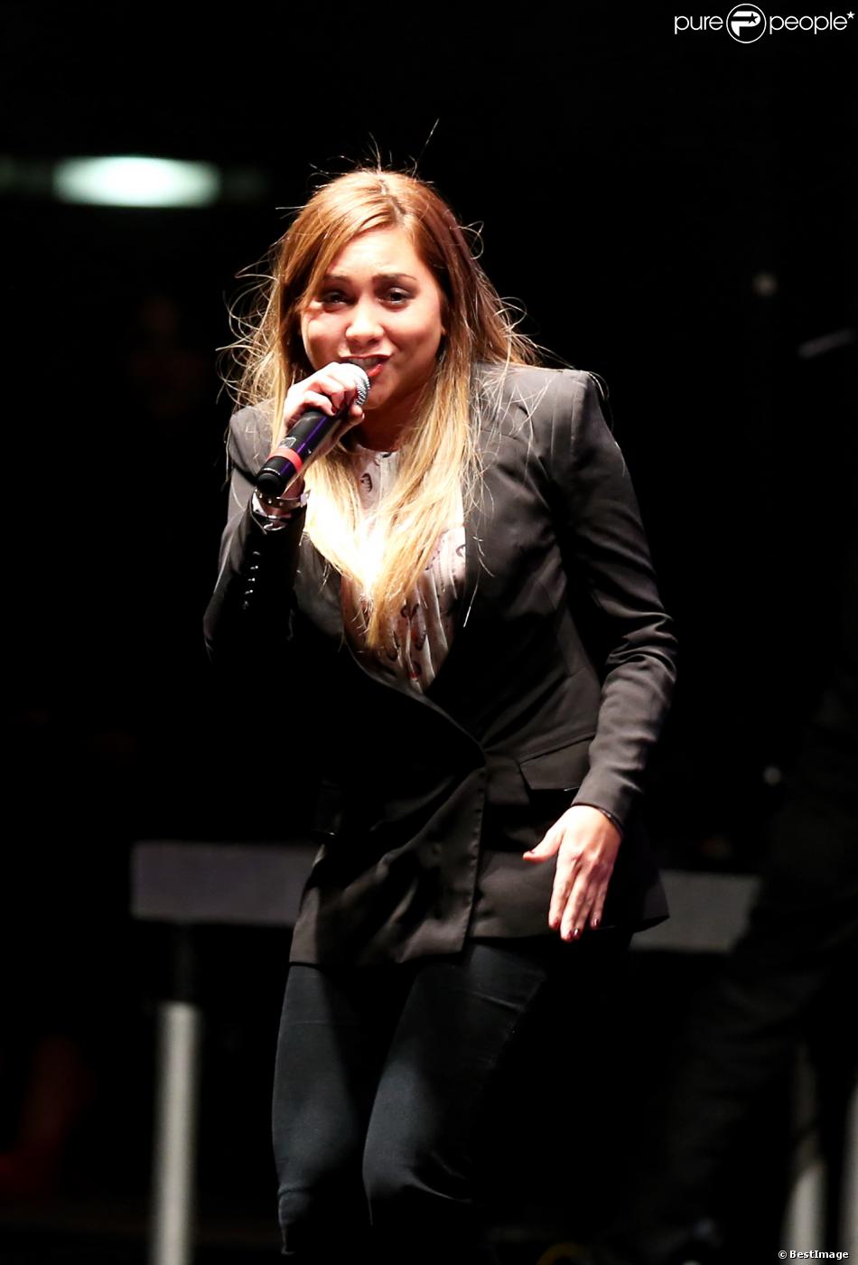 Leslie à Lyon, le 12 0ctobre 2013, lors de la 7ème édition de &quot;Foot-Concert&quot; au Palais des sports.