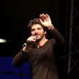 Patrick Fiori à Lyon, le 12 octobre 2013, lors de la 7ème édition de "Foot-Concert" au Palais des sports.