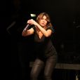 Julie Zenatti à Lyon, le 12 octobre 2013, lors de la 7ème édition de "Foot-Concert" au Palais des sports.