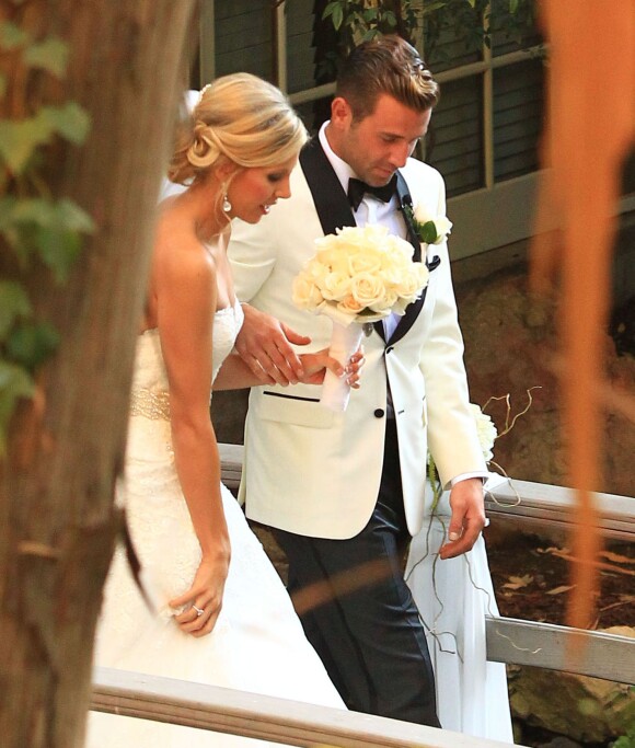 Exclusif : Mariage de Jason Wahler et Ashley Slack au ranch Calamingos à Malibu, le samedi 12 octobre 2013.