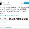 Le tweet de Nicolas Bedos sur Nabilla posté le 15 octobre 2013.